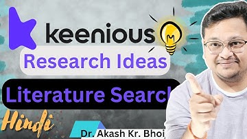 Keenious: Find Relevant Literature with Free AI || Get Research Ideas & Explore Further | Hindi 2024
