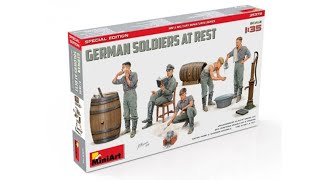 UNBOXING  MINIART 35378 - 1/35 GERMAN SOLDIERS AT REST. SPECIAL EDITION SCALE MODEL KIT