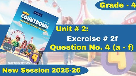 Exercise 2f | Question 4 | Grade 4 | Oxford New Countdown | @iqrazahra269