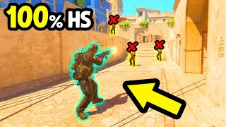 100% HS AIM in CS2! - COUNTER STRIKE 2 MOMENTS