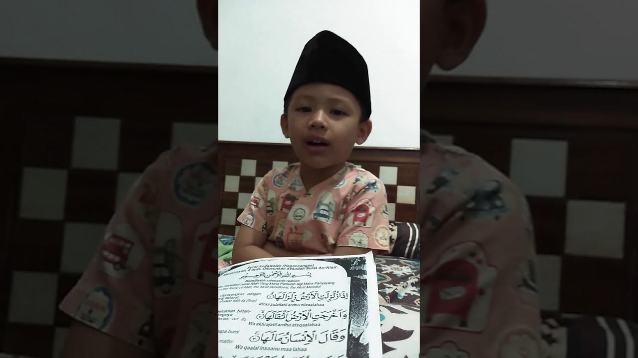 Keanu ngaji surat Al Zalzalah - YouTube