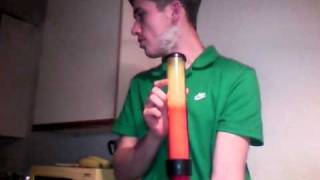 Jake on 3 Foot Bong! Big toke, Where does the smoke go?