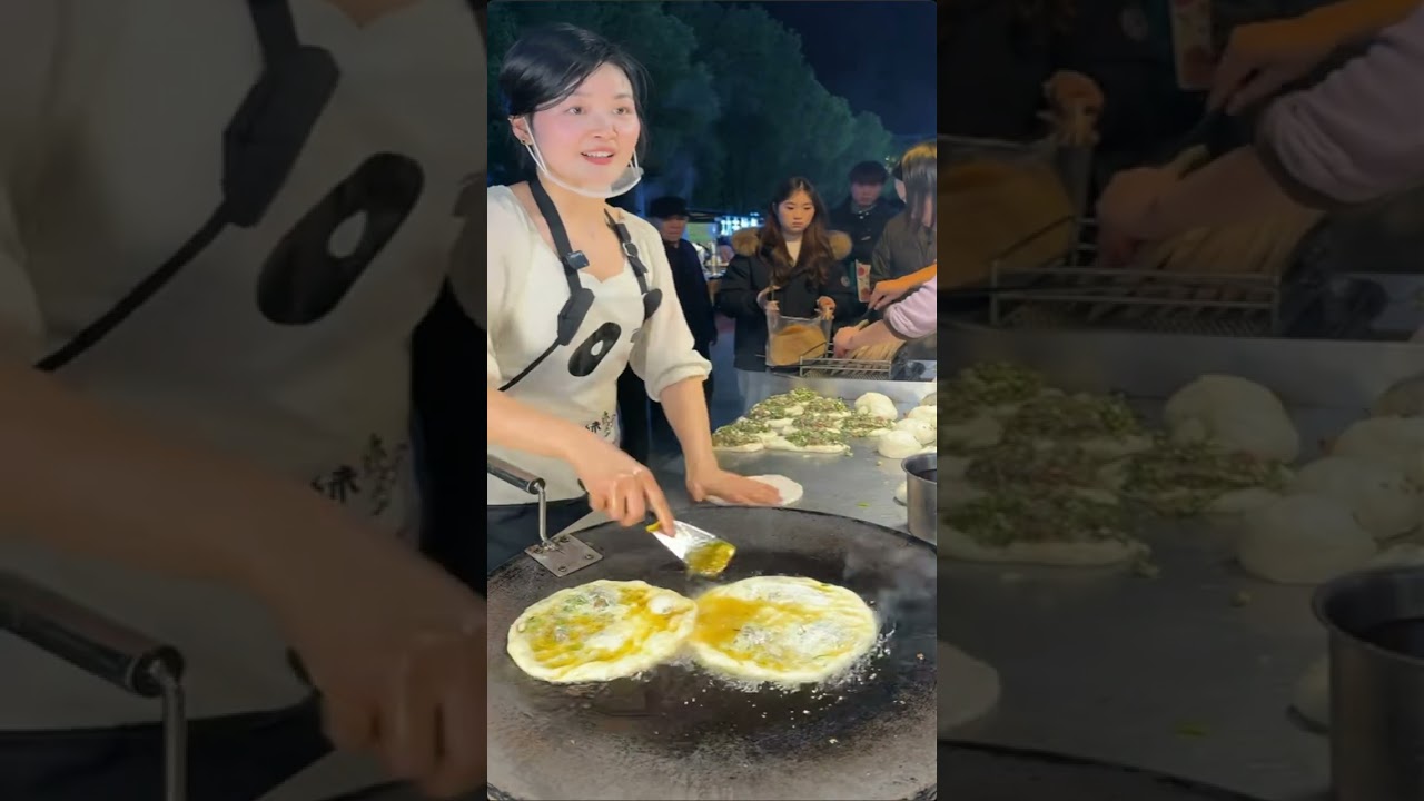 Street Food Style Fried  Stuffed Bread