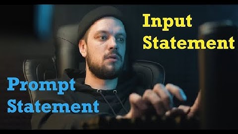 Writing Pseudocode - Prompt & Input statements
