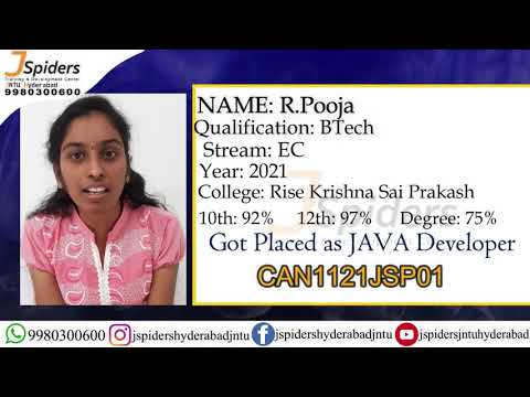 Congratulations R  POOJA  for getting placed as a Java Developer!