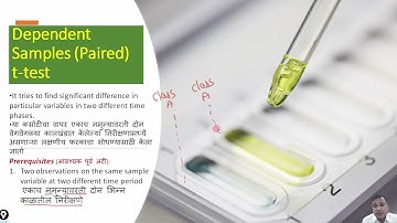 Marathi Module-2: Lecture-29 Dependent (Paired) Samples t test