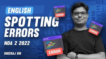 DAY 1  || Spotting Errors  || NDA 2 2022  ||  AKRAMAN 3.O || RADHIKA MAM