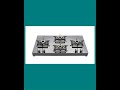 Sujata Cross Gas Stove | 9 Years Warranty | 4 Burner Gas Stove Glass Top, SABAF, ISI Certified, L...