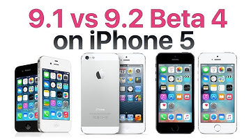 iPhone 5 iOS 9.1 vs iOS 9.2 Beta 4 / Public Beta 4 (Build 13C75)