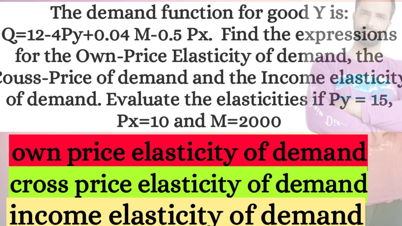 price and income elasticity of demand