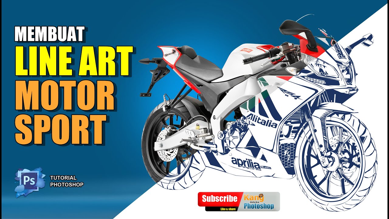 Membuat Line Art Motor Sport I TUTORIAL YouTube