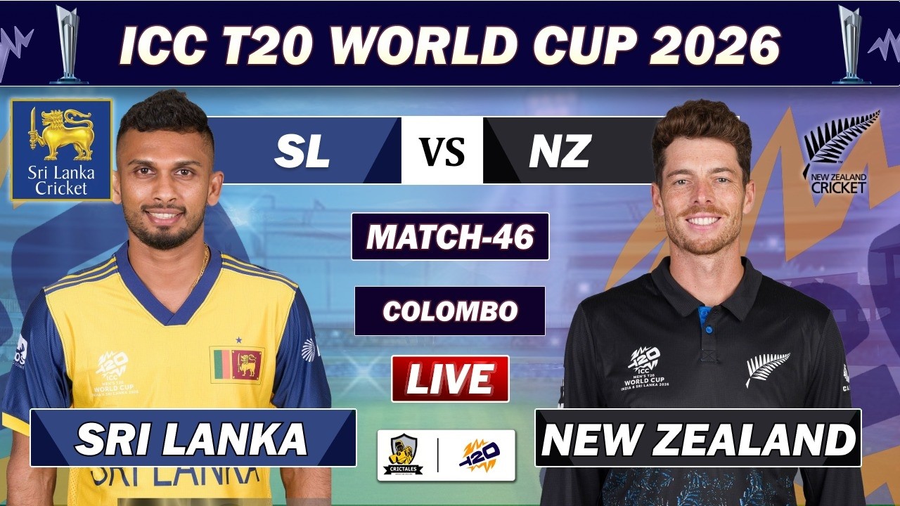 SRI LANKA vs NEW ZEALAND ICC T20 WORLD CUP MATCH LIVE COMMENTARY | SL vs NZ MATCH 46 LIVE | SL BAT