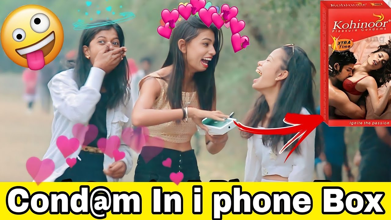 Condom in I Phone 🎁 Box prank in india | Girls Reaction🤣
