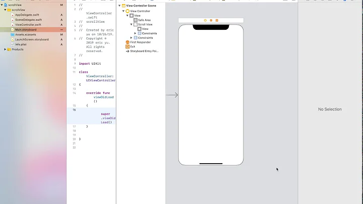 ScrollView with Storyboard(Xcode 11, iOS 13, Swift 5)