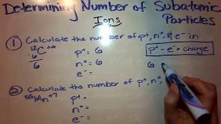 Calculating Number of Subatomic Particles: Ions