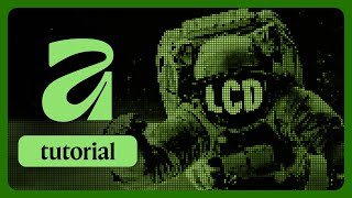 Information Retro LCD GREEN SCREEN in Affinity (v3) - Non-Destructive and easy to apply Update