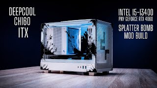 Deepcool CH160 | ITX Splatter Bomb Mod PC Build | Intel i5 | PNY Nvidia Geforce RTX 4060