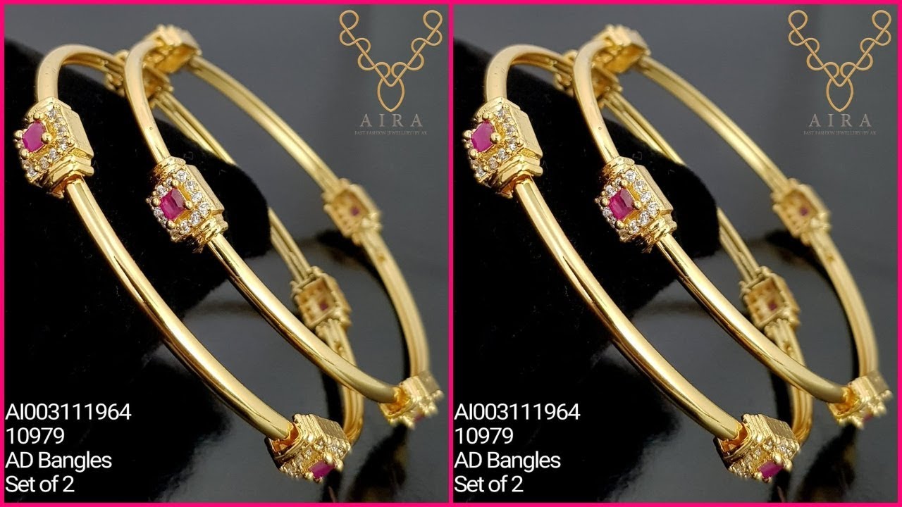 1 gram gold bangles with price || daily use bangles buy online