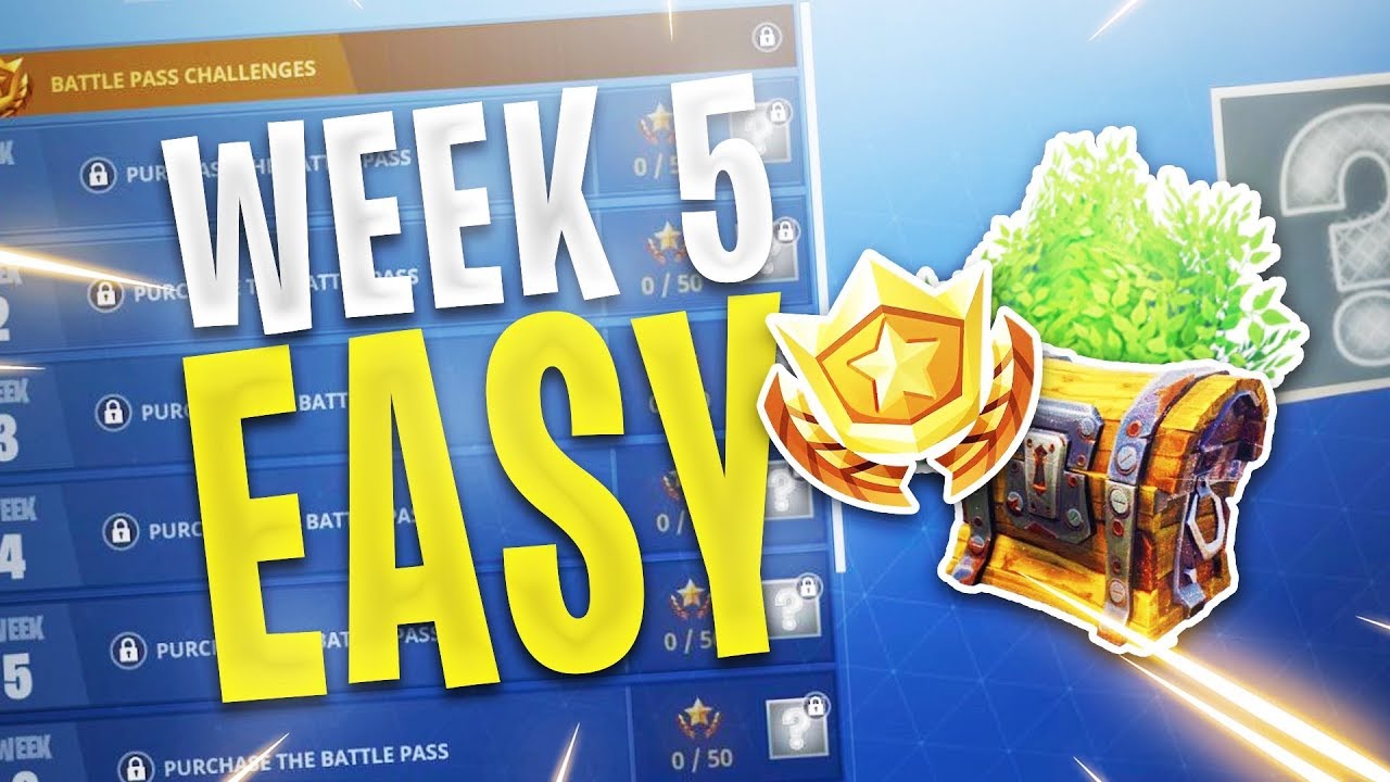 all week 5 challenges fast easy anarchy acres treasure map gas station moisty mire fortnite - week 5 challenges fortnite chest map