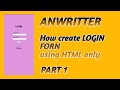 Part 1 | How to create login form using HTML only | 2021 (Tagalog)