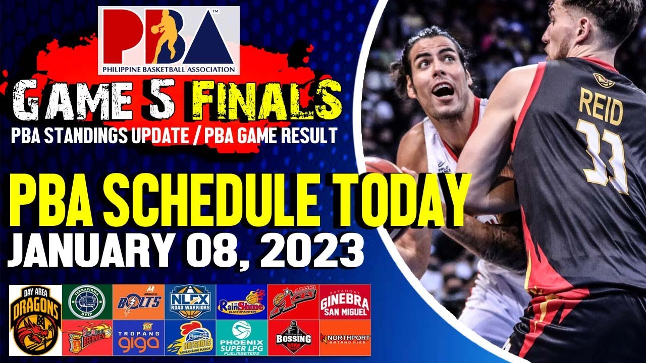 PBA SCHEDULE TODAY January 08, 2023/Pba Standings/pba Game Result YouTube