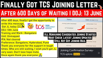 TCS Confirmed Remaining Candidates Joining in June | TCS New Joining Date for 2024, 2023, 2022 Batch