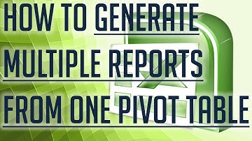 [Free Excel Tutorial] HOW TO GENERATE MULTIPLE REPORTS FROM ONE PIVOT TABLE - Full HD