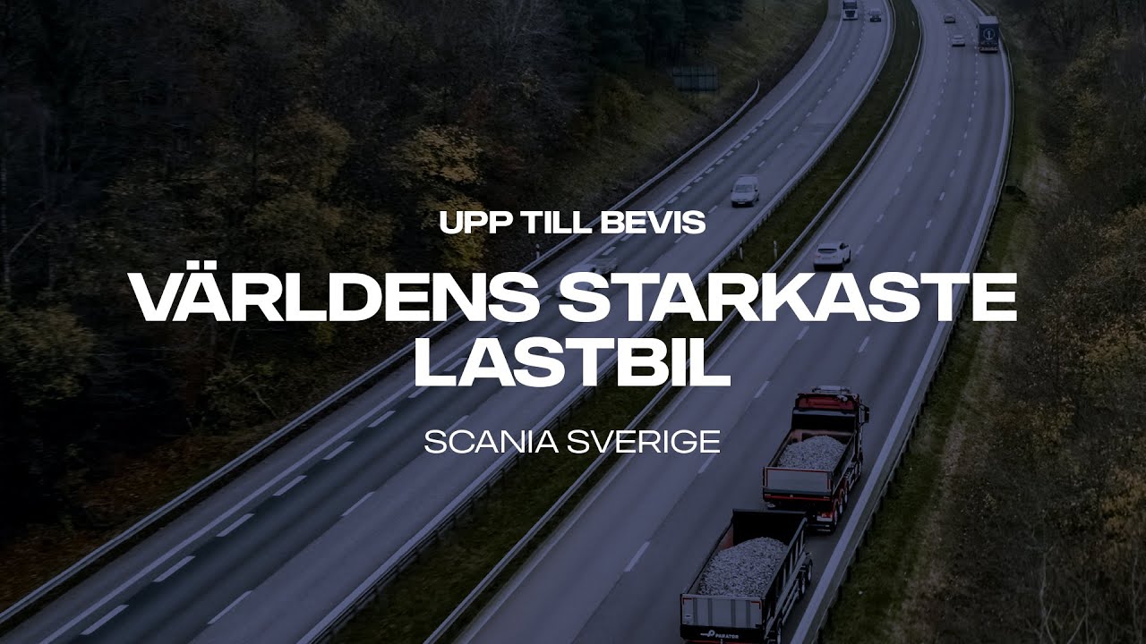 Upp till bevis: Världens starkaste lastbil, Scania 770 V8, tacklar Hallandsåsen