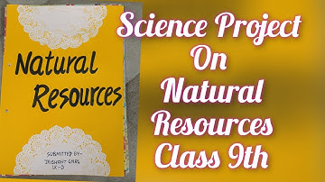 Project On Natural Resources Class 9th/ Science Project on Natural Resources