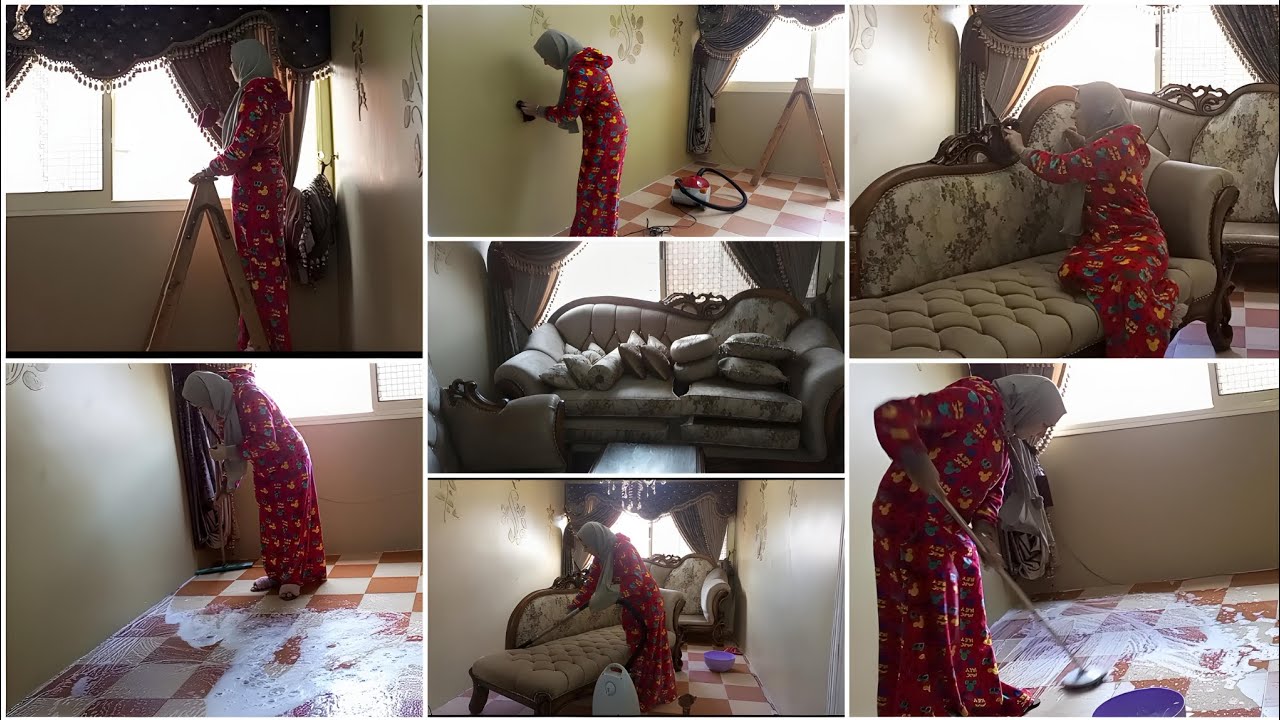 اقوى تنظيفات رمضان 2026🌛اتحداكي تنسي الكسل من ريحه النظافه💦روتين الرغاوي غسلت الأرض بالصابون🧽