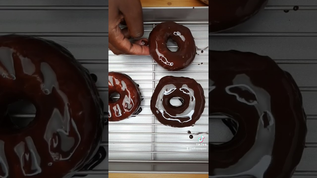 donuts 🍩 dipped in chocolate glaze🤯 so good 