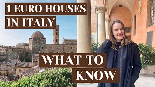 WHAT TO KNOW ABOUT 1 EURO HOUSES IN ITALY