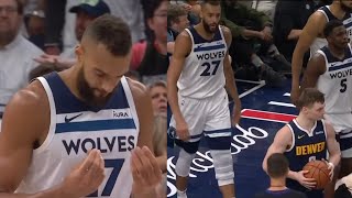 RUDY GOBERT LIVID! DID MONEY SIGN AT REFS \u0026 PUSHED JAMAL MURRAY! THEN GOT HEATED AT REFS!