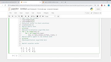 Naive Gaussian Elimination in python