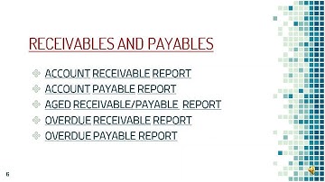 ACRO BIS/ TEX RECEIVABLE AND PAYABLE REPORTS