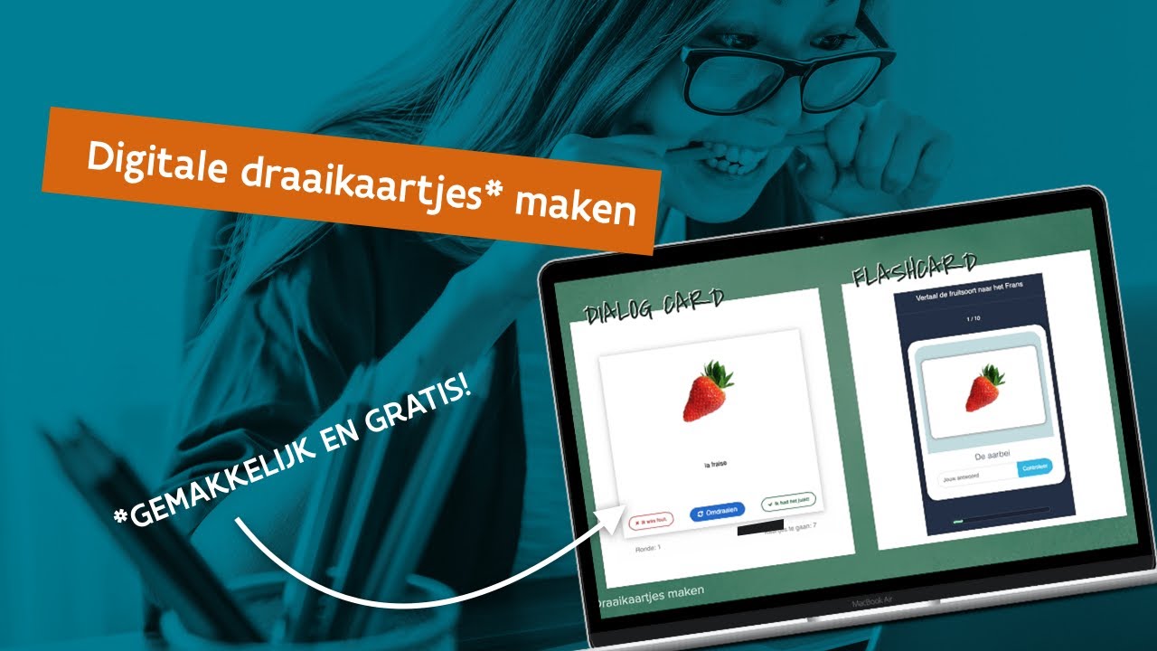Digitale flashcards (draaikaartjes) maken met gratis software - YouTube