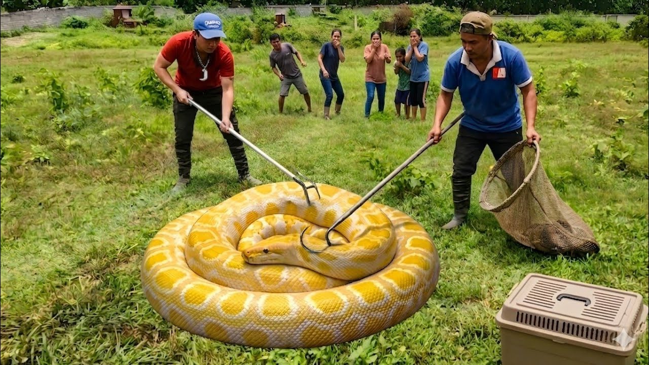 king python89 | brave hunter catches giant pythons,... Brave Hunter Rescues Young Man From Two Giant Pythons - YouTube