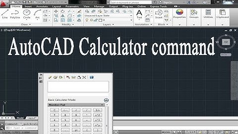 AutoCAD calculator command