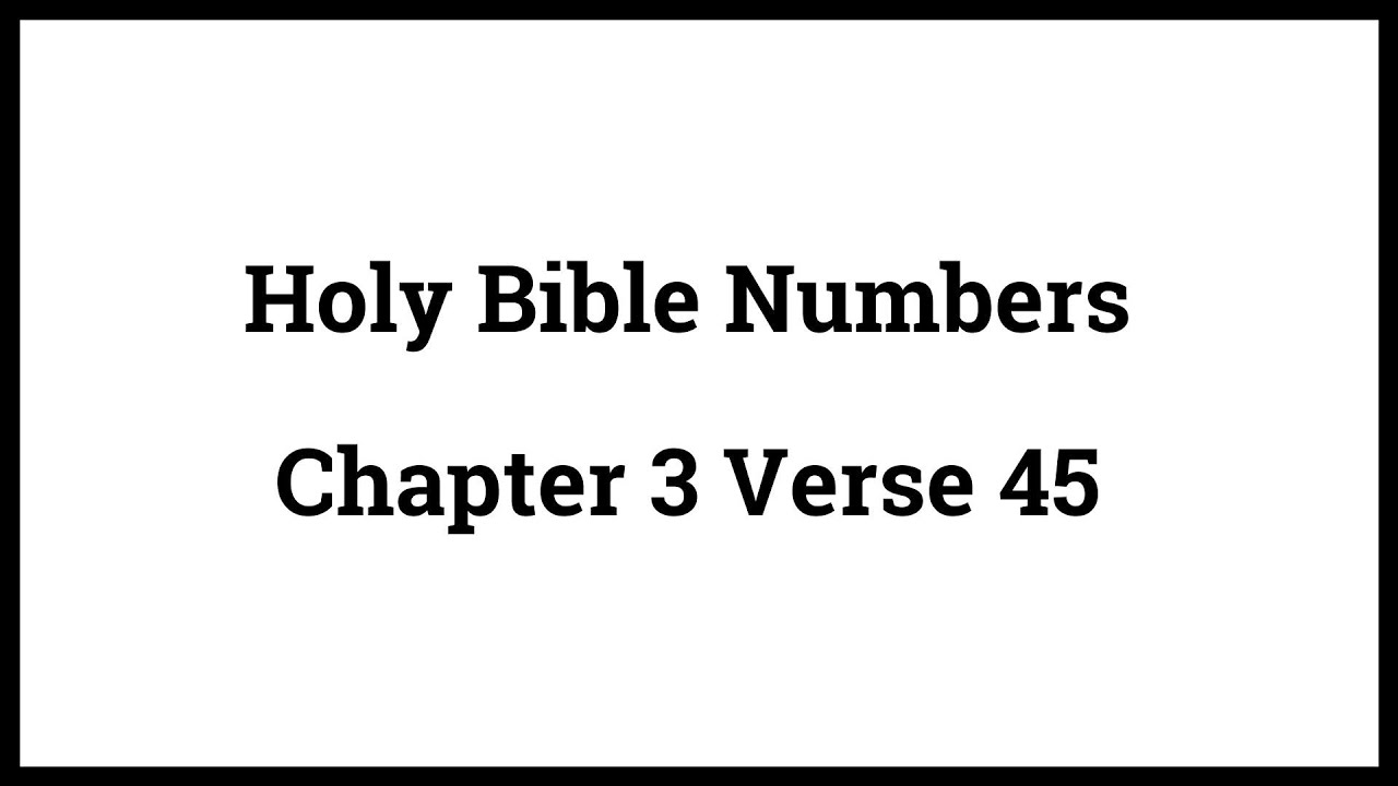 Surah Chapter 3 Verse 45