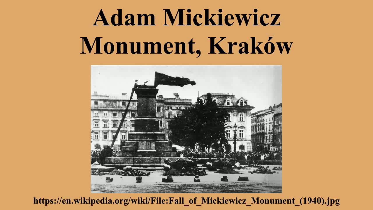 Adam Mickiewicz Monument, Kraków