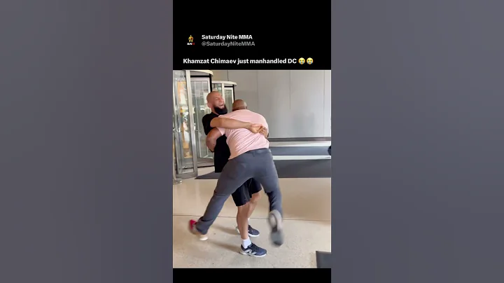 Khamzat just MANHANDLED DC 😭😭. #ufc #mma #khamzatchimaev #ufc319