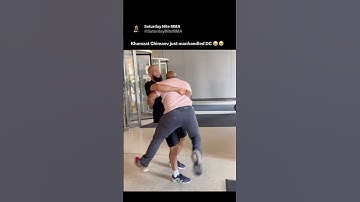 Khamzat just MANHANDLED DC 😭😭. #ufc #mma #khamzatchimaev #ufc319