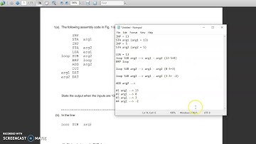 SLR 7 - Assembly Language Practice Questions Q1