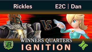 Ignition #68 WINNERS QUARTERS - Rickles (Ganondorf) vs E2C | Dan (Rosalina, Mario)