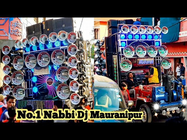 No.1 Dj Nabbi Mauranipur (56 Horn + 10 Very Hard Bass) Mata Visarjan Video Puliya No.9 Jhansi class=