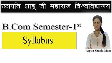 #csjmu BCom 1 Sem Syllabus | #csjm  #kanpuruniversity | #bcom_syllabus_2025_2026