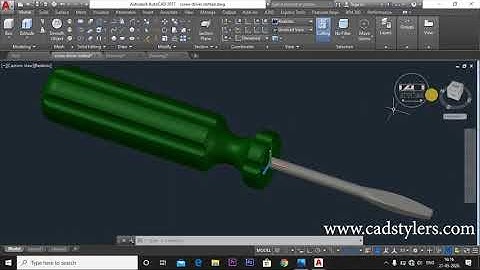 HOW TO DESIGN SCREW DRIVER IN AUTOCAD 3D II AUTOCAD MECHANICAL ENGINEERING TUTORIALS 2021