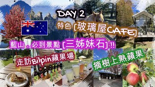 [跳出悉尼]系列 . DAY 2 藍山 . 必到景點 [三姊妹石] . 特色 [玻璃屋CAFE] . 走訪蘋果場 . 試試 [蘋果批 蘋果特飲] . 不能錯過摘樹上熟蘋果機會 | HFA 澳洲搵食