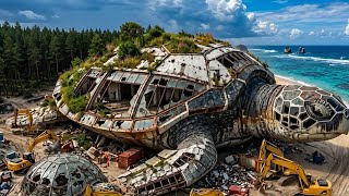 101 Year Old Abandoned $500 Million Sea Turtle House And Castle Renovated In Luxury House ASMR