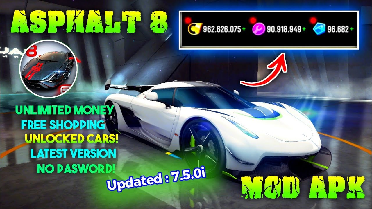 Asphalt 8 new Mod APK latest version7.5.0i download.Unlimited money
